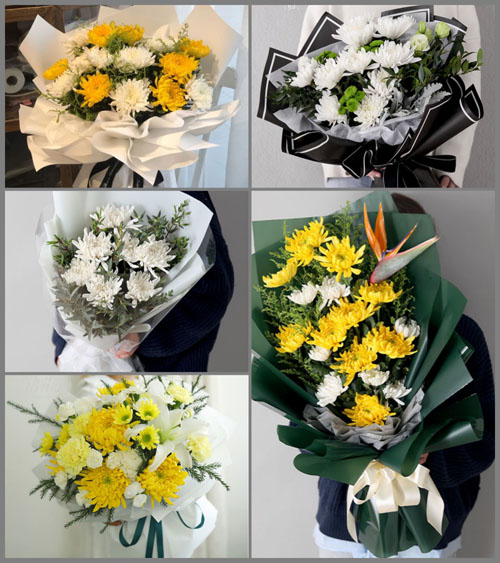 江苏常州钟楼区五星街道花二社区白事花束代送